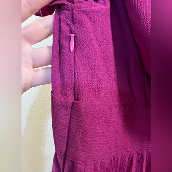 M. Boho Ruffle Trim One Shoulder Sleeveless Pleated Long Dress M. - Picture 16 of 16